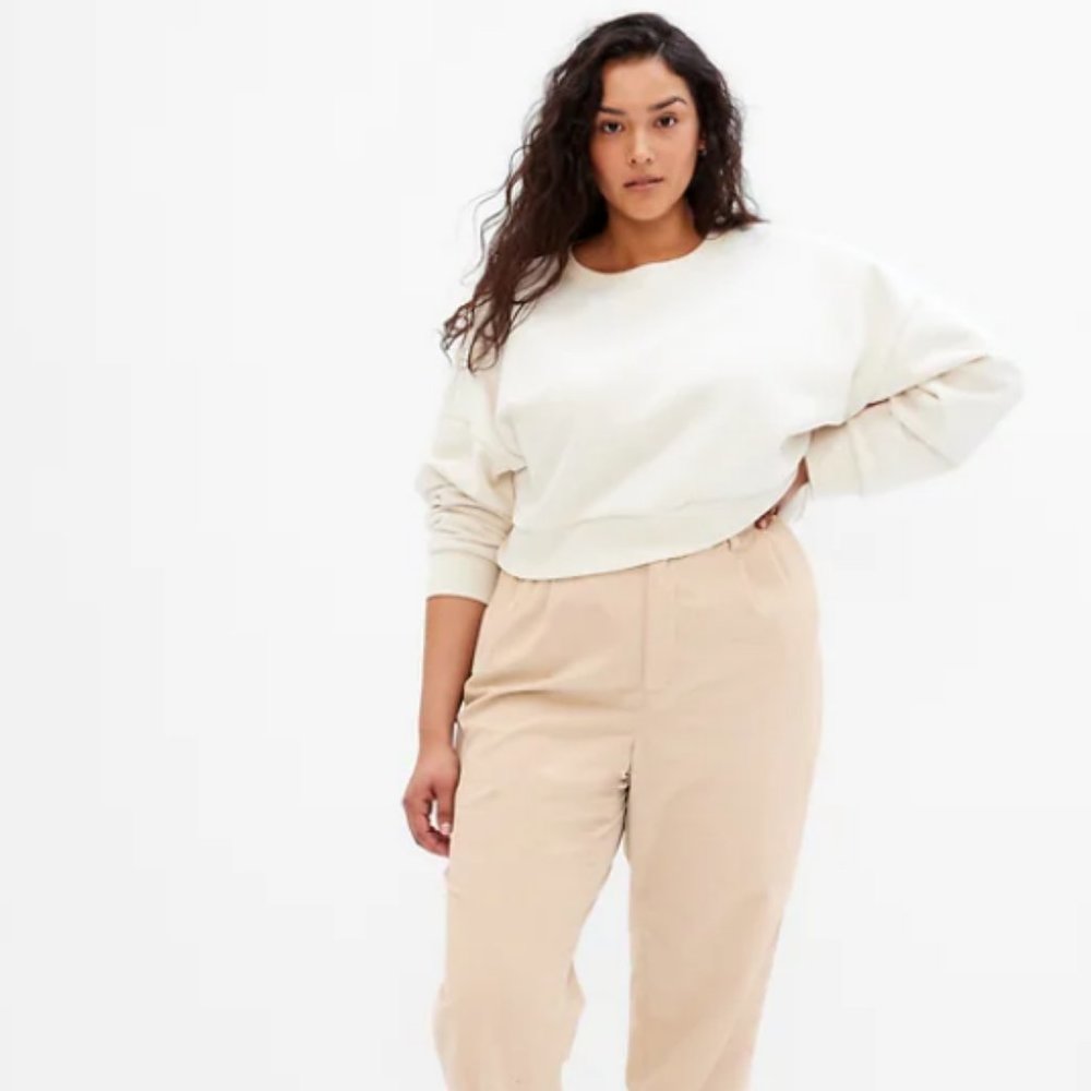 High Rise Pleated Taper Corduroy Pants with Washwell - Picture 4 of 6